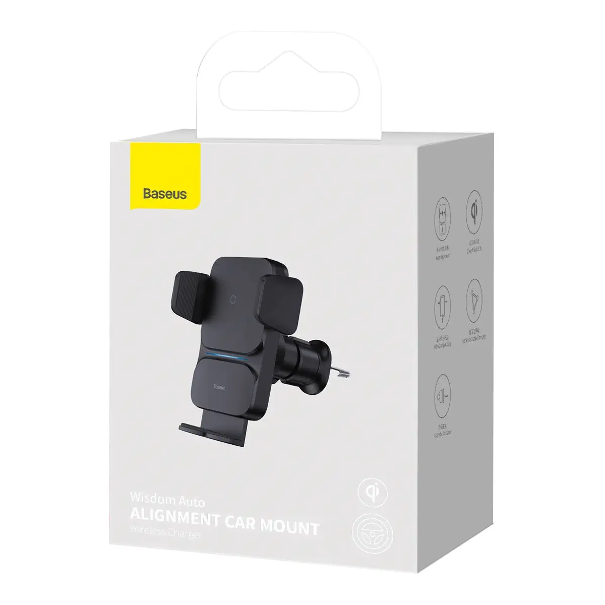 پایه نگهدارنده و شارژر وایرلس گوشی موبایل بیسوس مدل Wisdom Auto CGZX000001