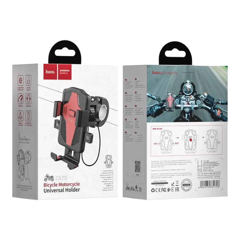 hoco-ca73-flying-one-touch-bicycle-motorcycle-universal-holder-package