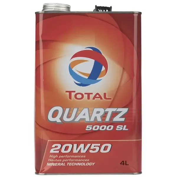 روغن موتور توتال Quartz 5000 20W-50 SL حجم 4 لیتر