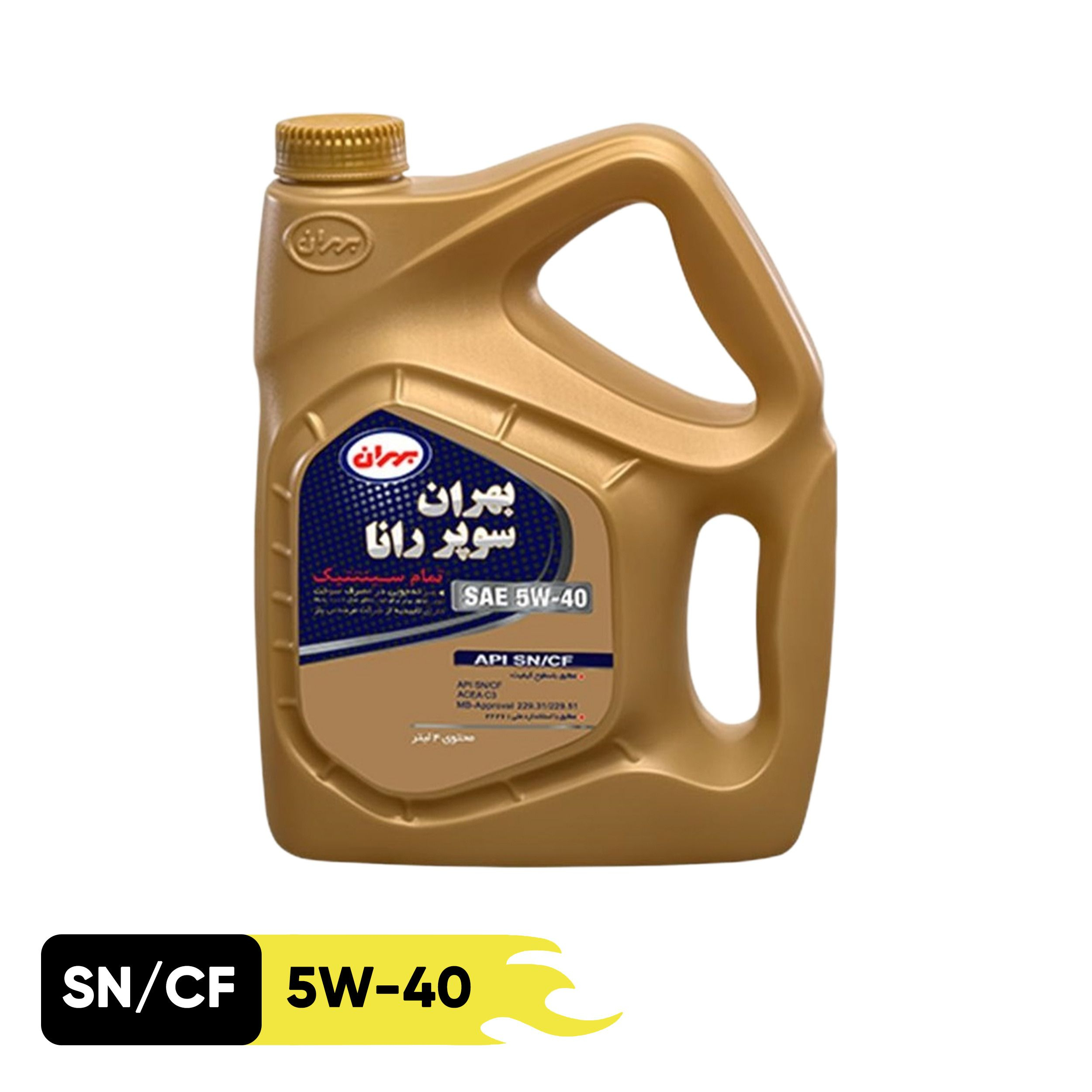 روغن موتور بهران رانا 5W-40 SN حجم 4 لیتر