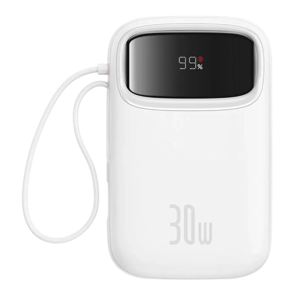 پاوربانک بیسوس Baseus QPow2 ظرفیت 10000mAh توان 30W با دو کابل Type-C