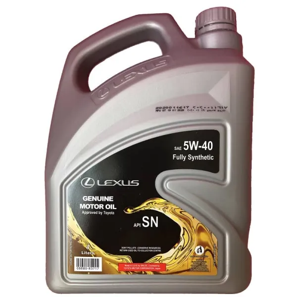 روغن موتور لکسوس 5W-40 SN حجم 4 لیتر
