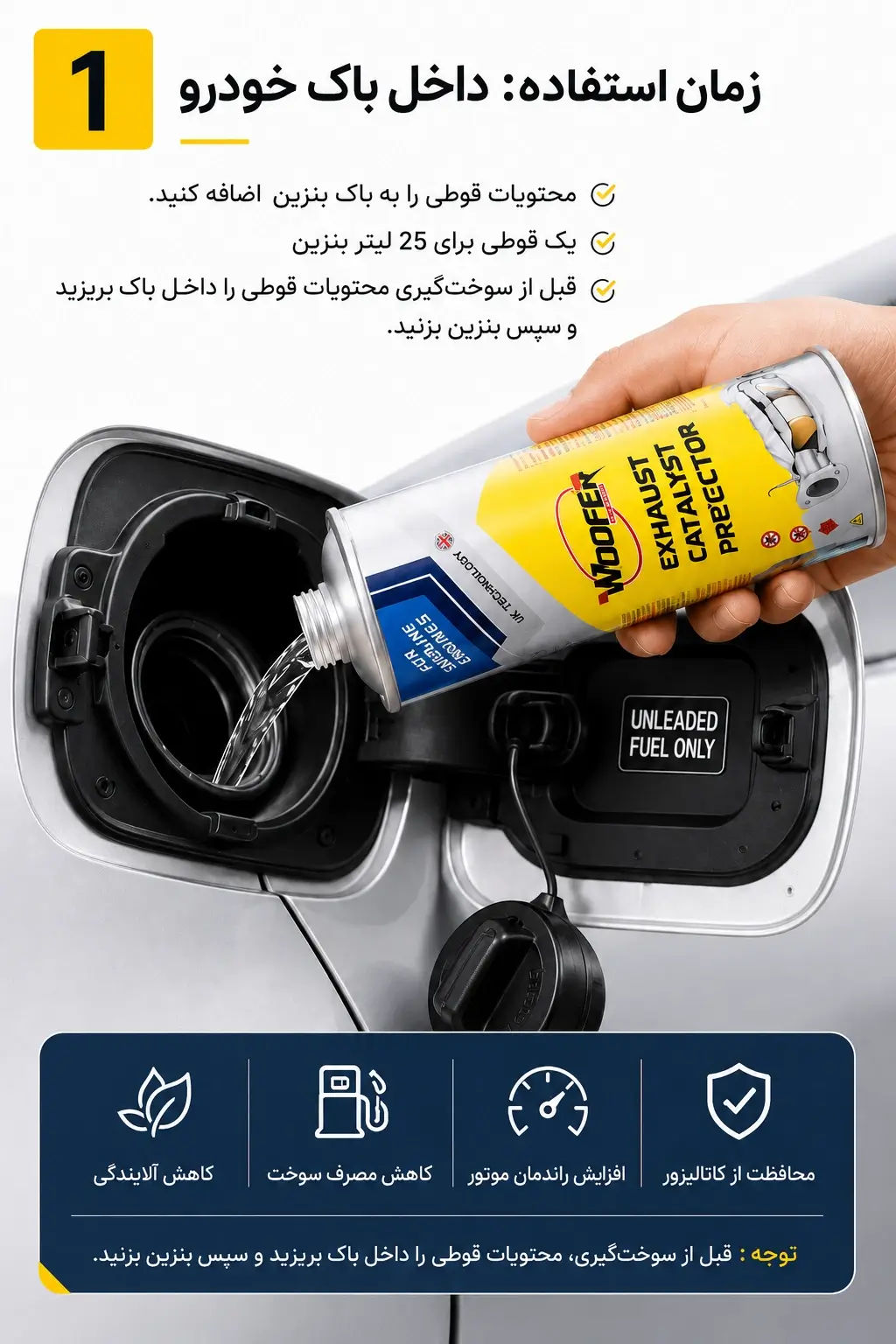 عملکرد شوینده کاتالیزور ووفر در موتور و پاکسازی کاتالیزور
